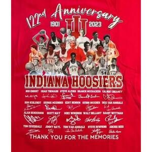 Unique 122nd anniversary Indiana Hoosiers Basketball T-shirt M Knight Players